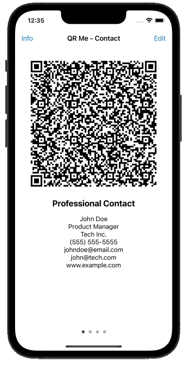 Swiping between two QR codes on the app